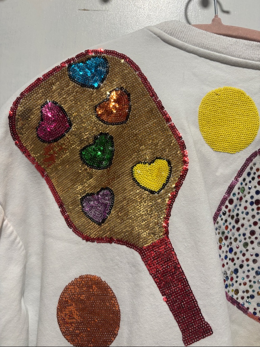 QUEEN OF SPARKLES pickleball crewneck sweatshirt - Picture 13 of 14
